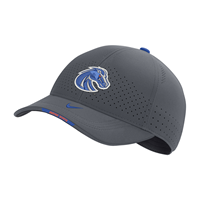 Image of BOISE STATE HAT- FLEX FIT BRONCO LOGO -  flatgrey